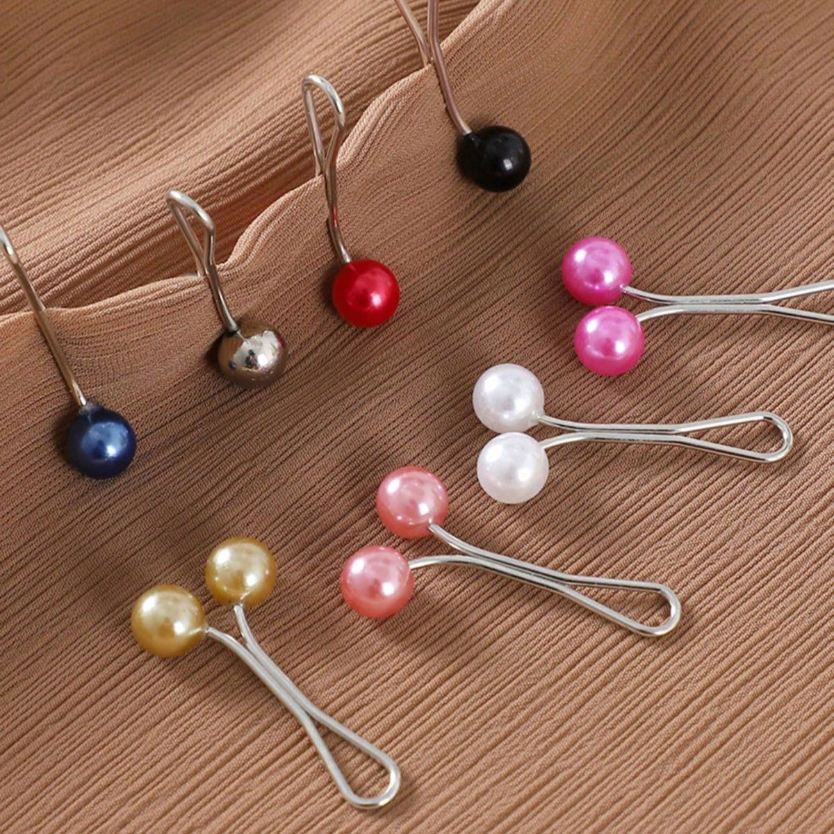 Faux Pearl Scarf Clips – Pack of 3