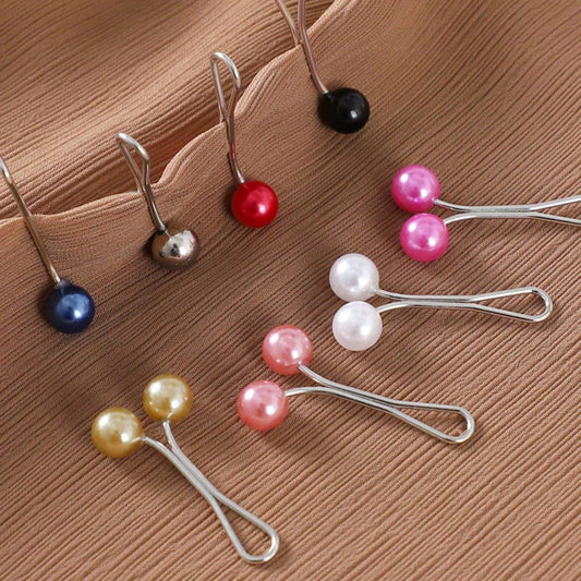 Faux Pearl Scarf Clips – Pack of 3
