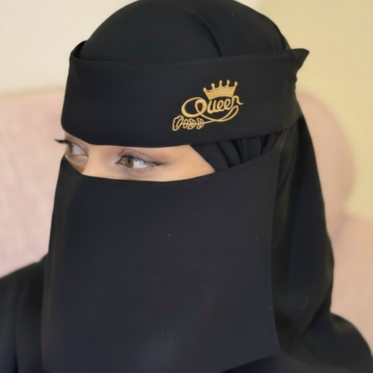 Elegant Saudi Naqab with Bukkaram Patti