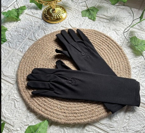 Women's Black Arm Gloves